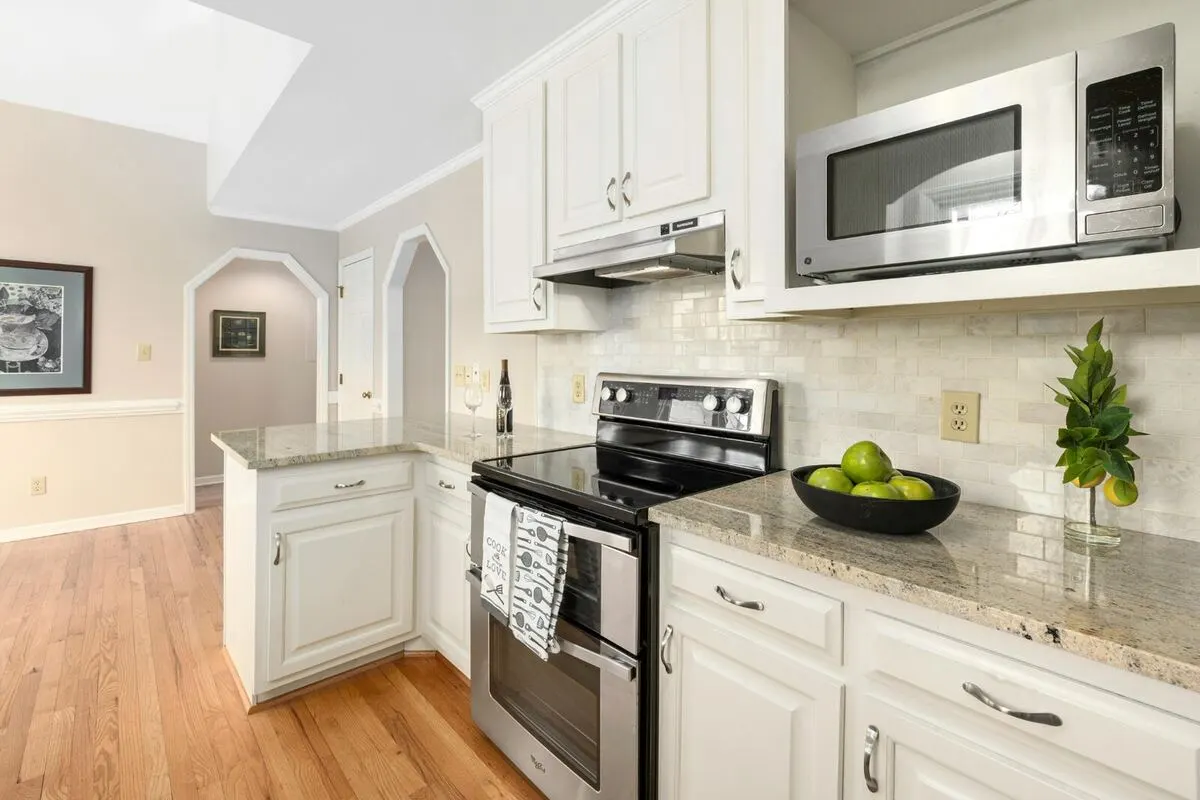 Luxury kitchen with custom cabinets and stone counters
